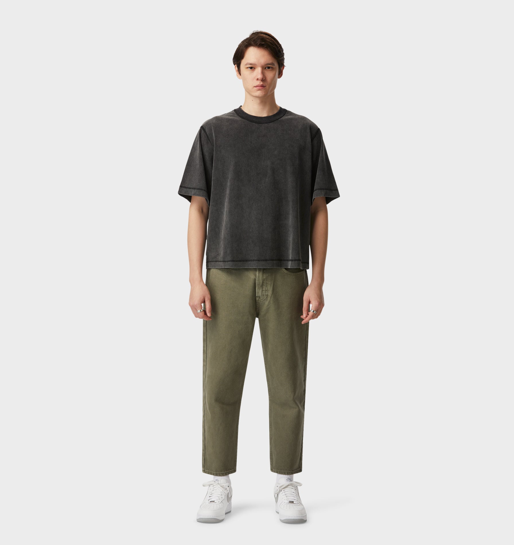 Cropped 90s Denim - Moss