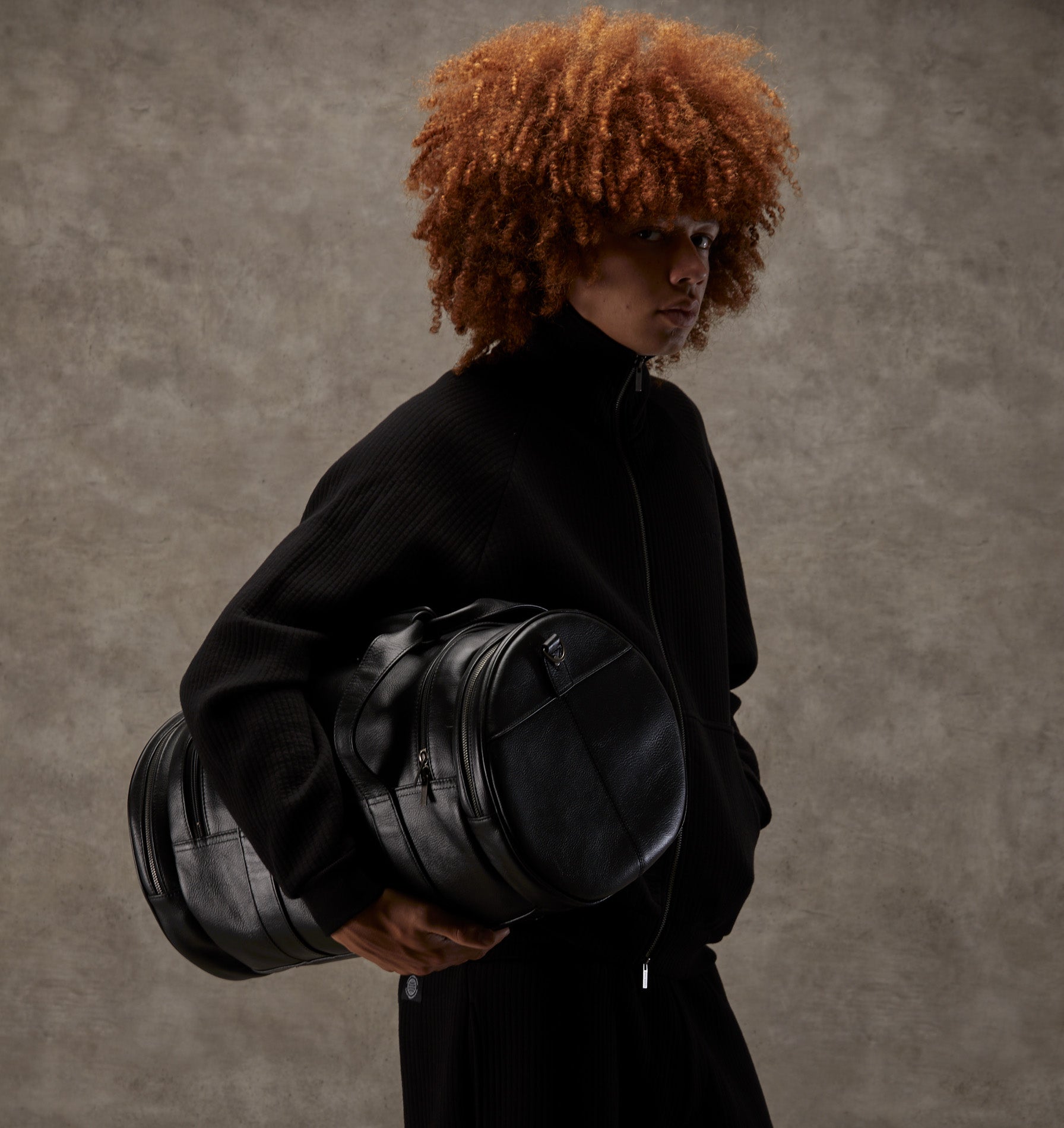 Floyd Leather Duffle Bag - Black
