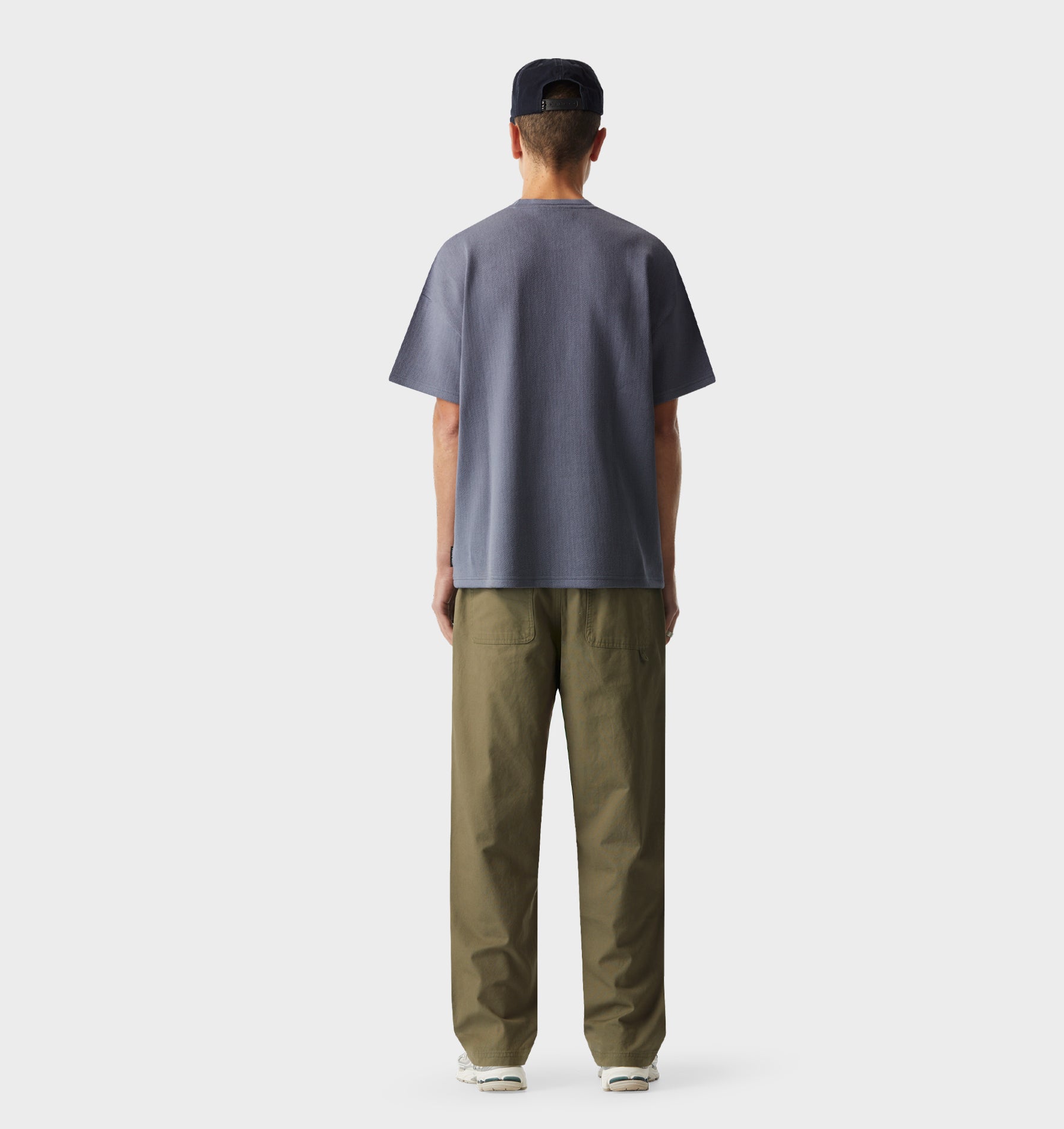 Herringbone Lewi Tee - Fog Blue