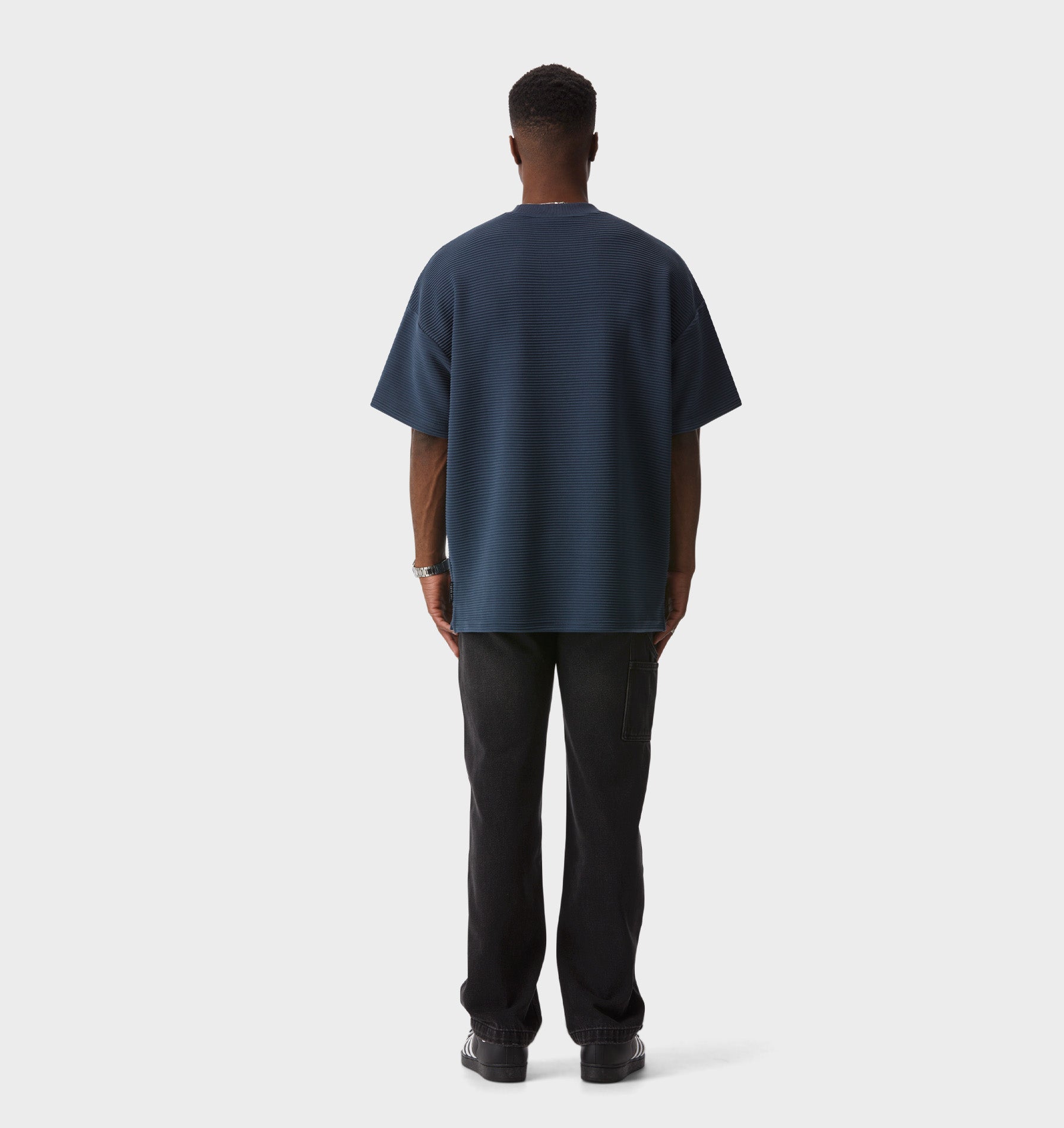 Corrugated Box Tee - Indigo