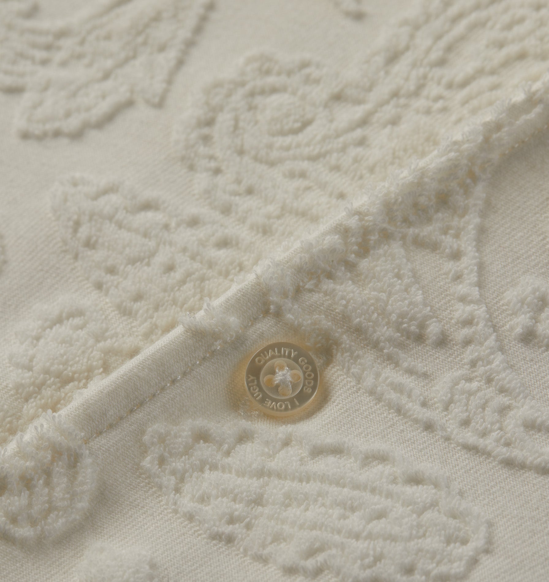 Box Cuban Collar Towel SS Shirt - Off White