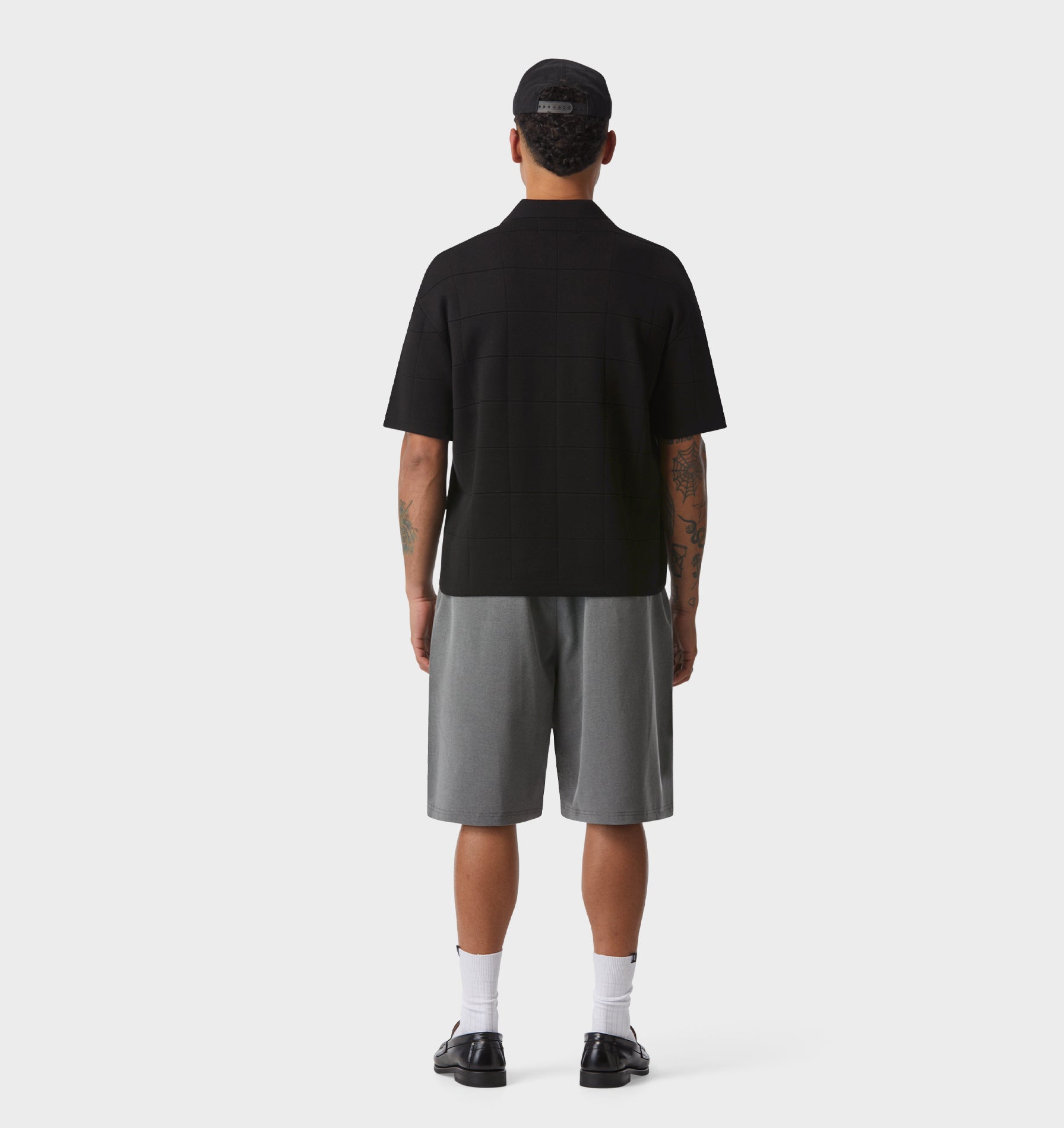 Alby Pleated Short - Grey Marle