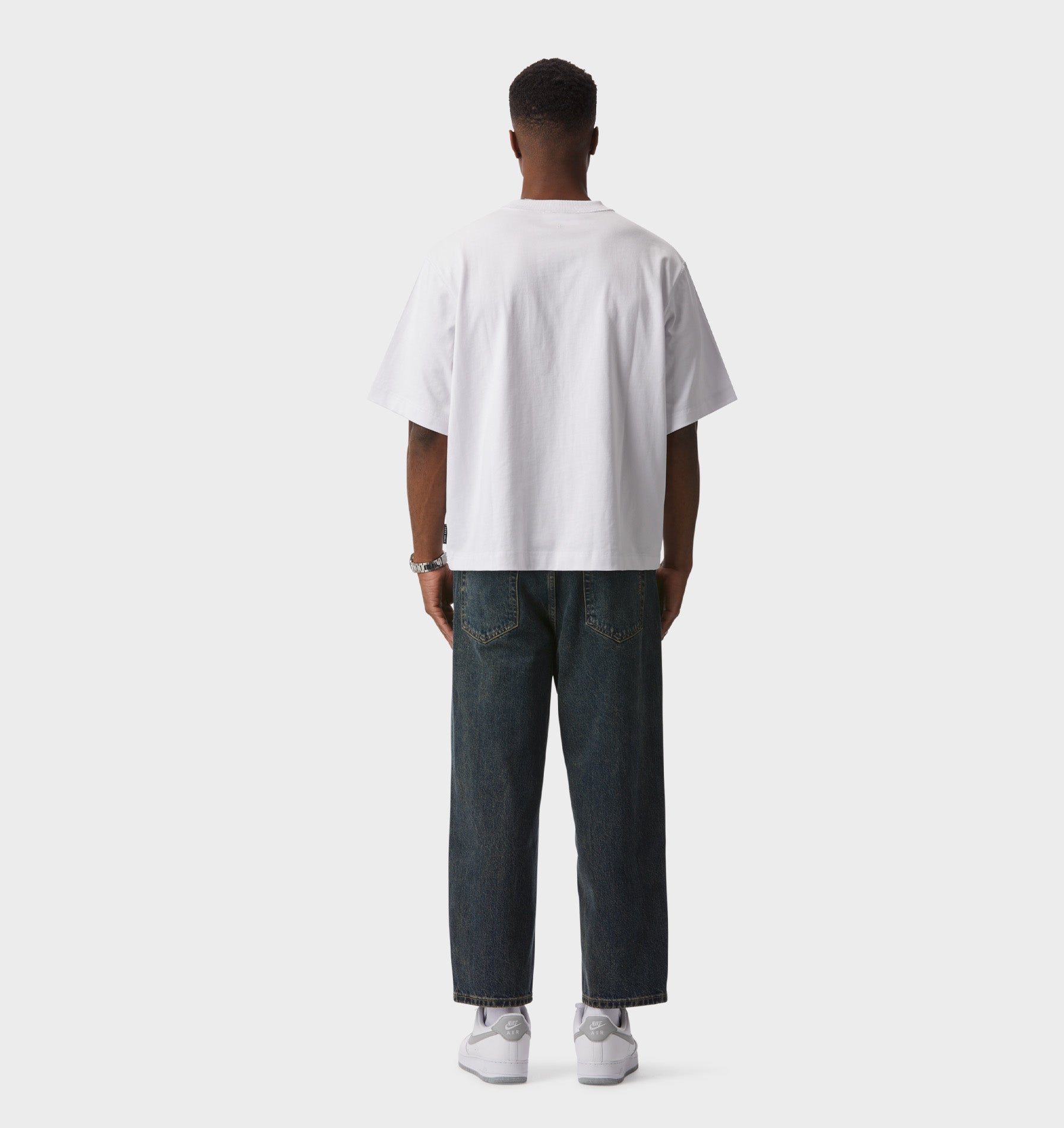 Crop Box Tee - White