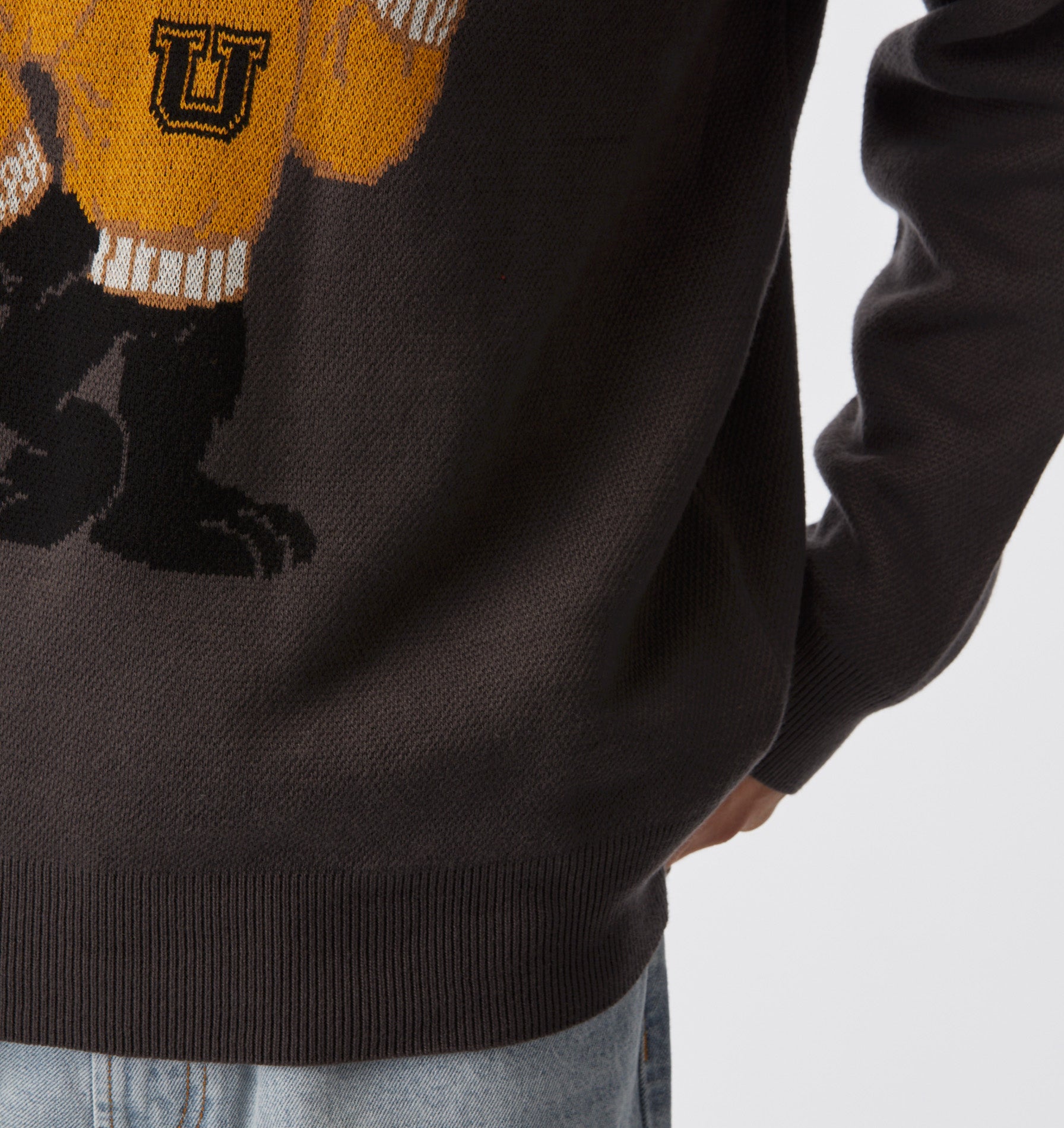 Panther Knit Sweater - Charcoal