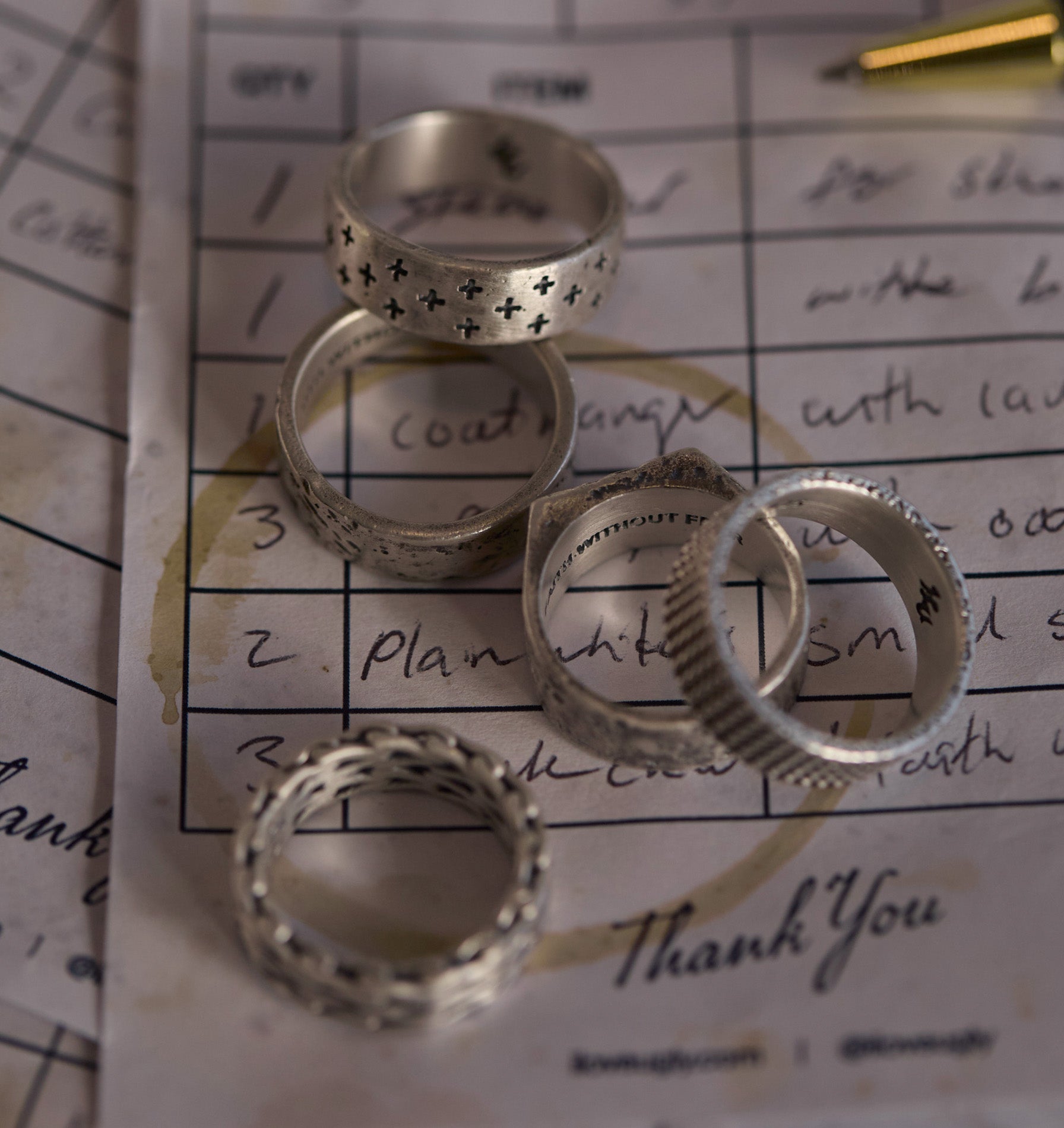Textured Band Ring - Silver