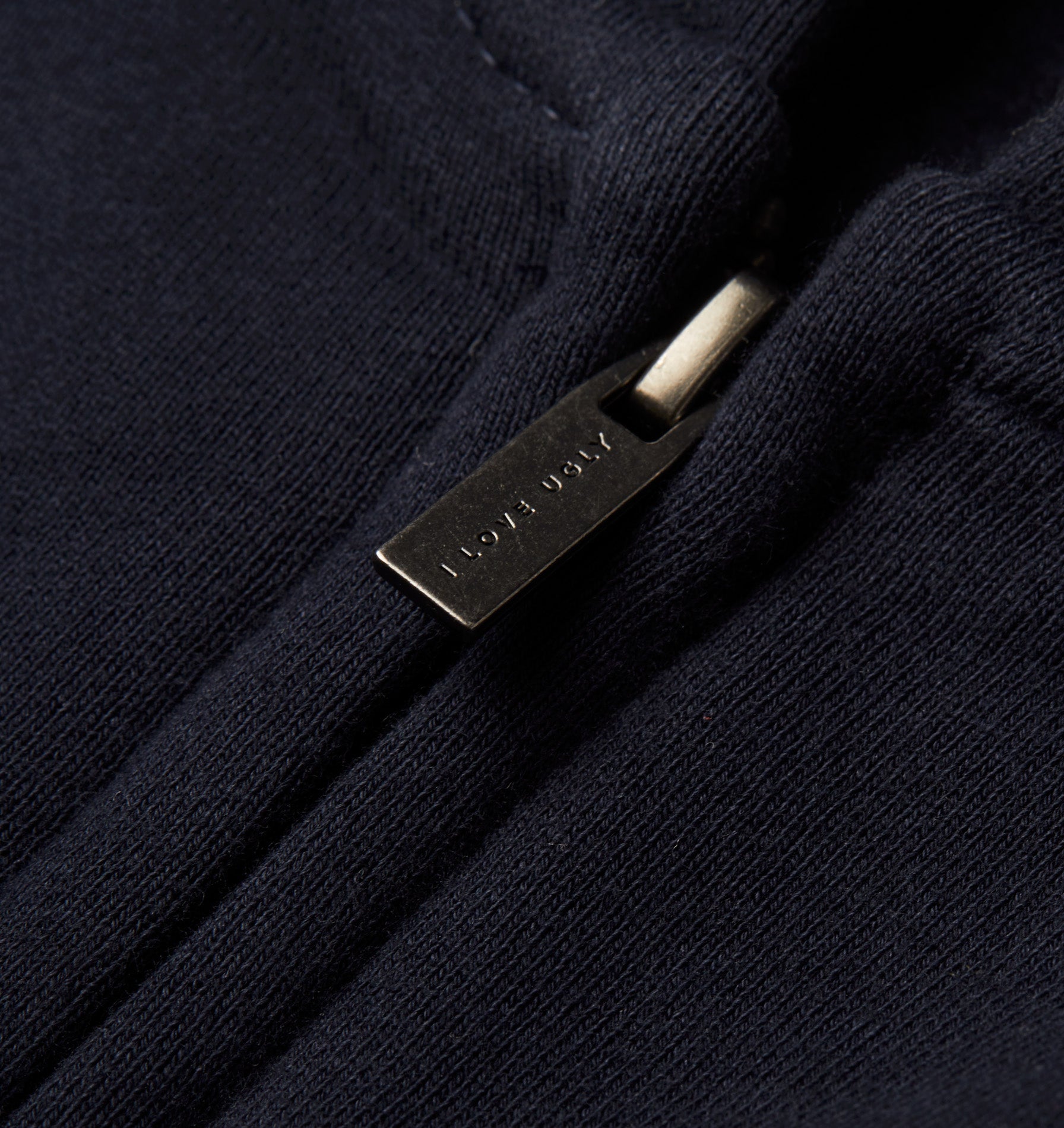 Zip Up Box Hood - Midnight Navy
