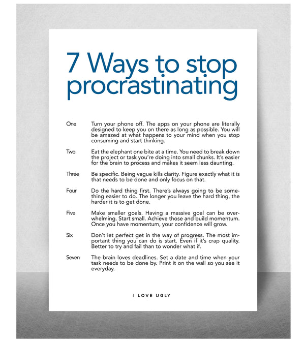 7 Ways To Stop Procrastination