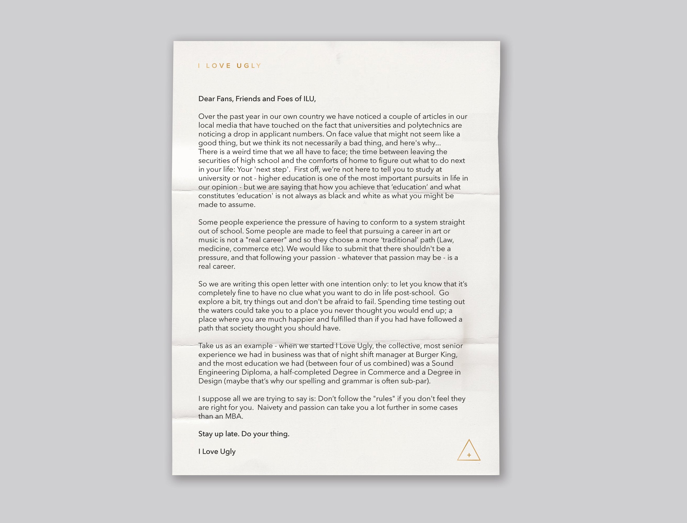An Open Letter