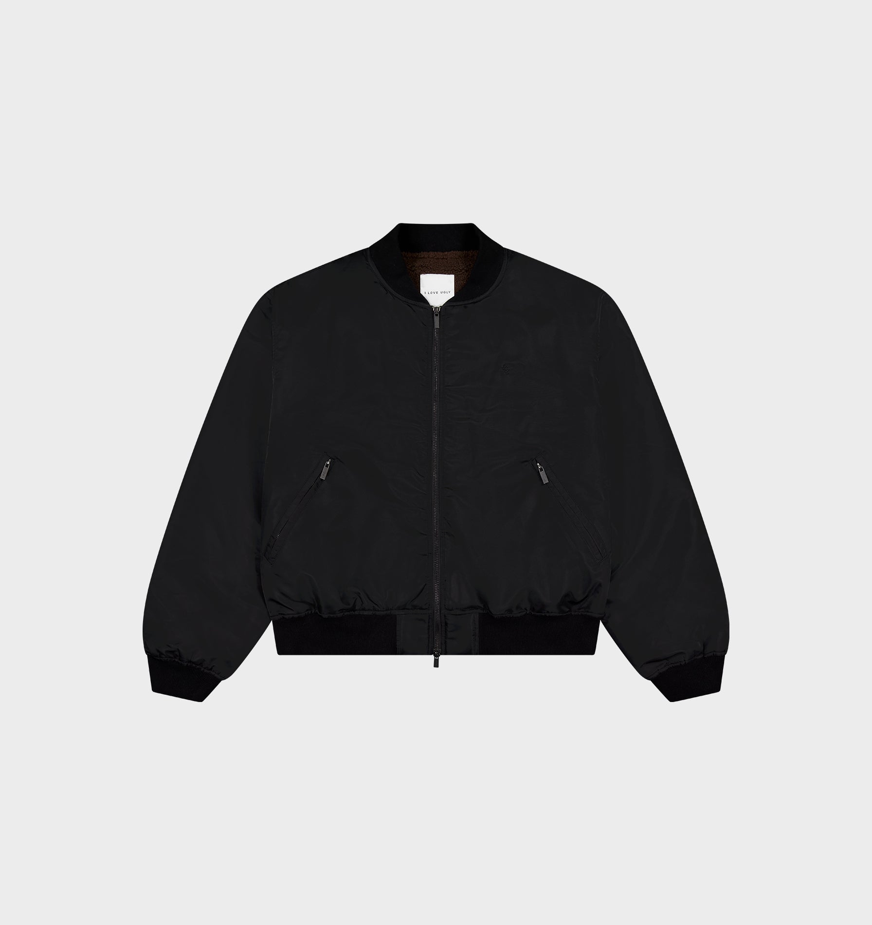 Nylon Bomber Jacket - Black