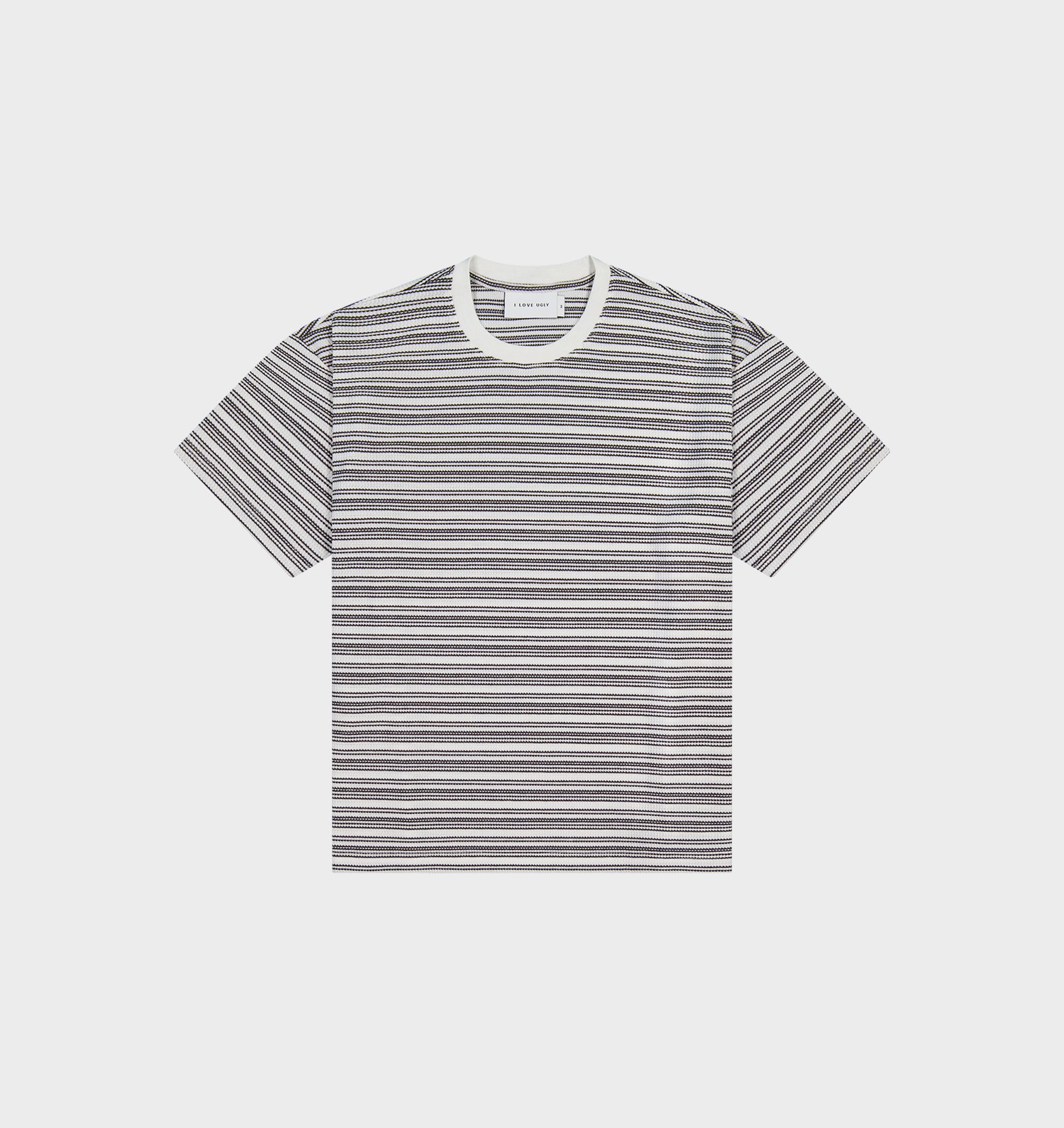 Muscle Tee - White/Black Stripe