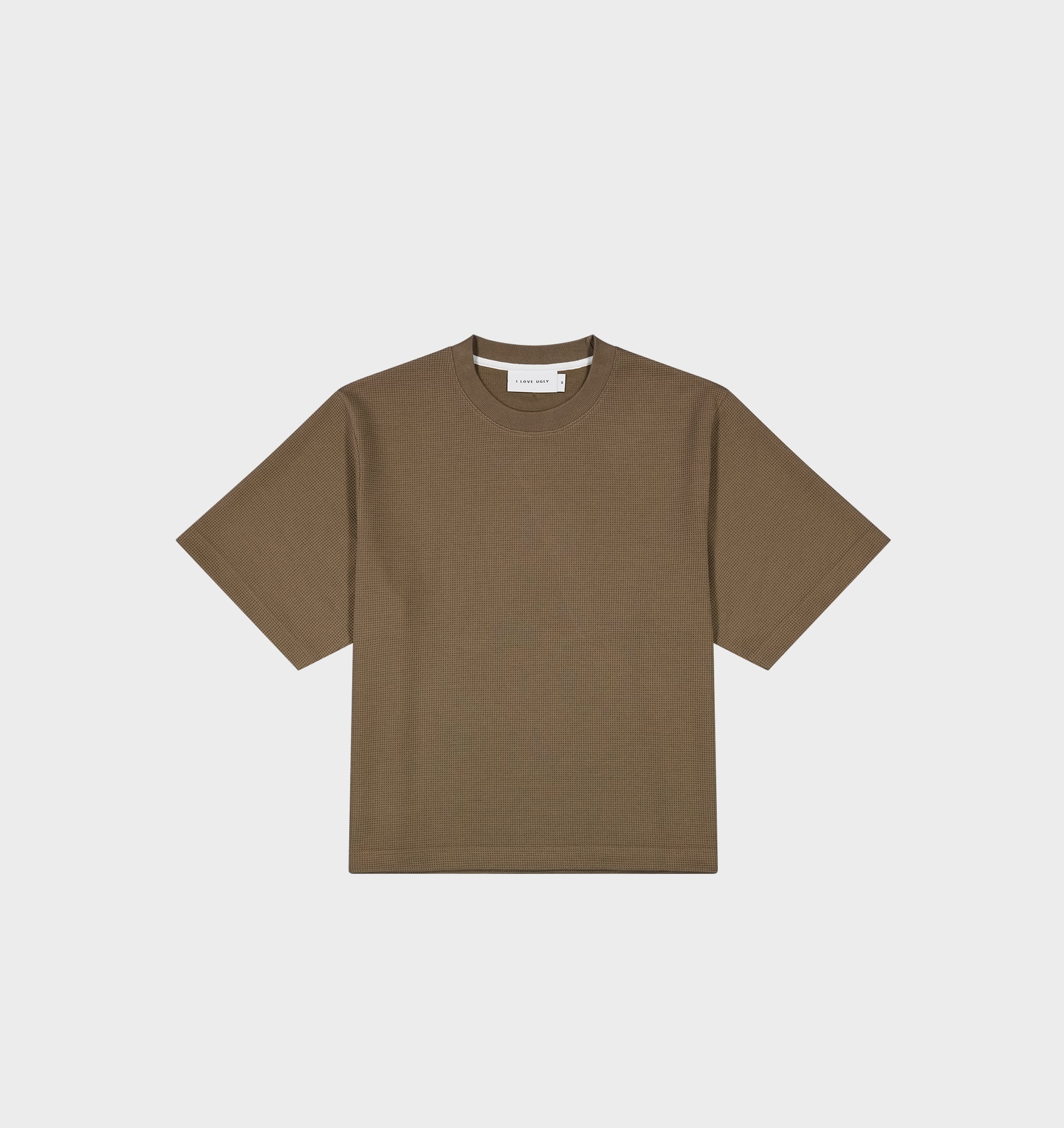 Waffle Box Crop Tee - Haze