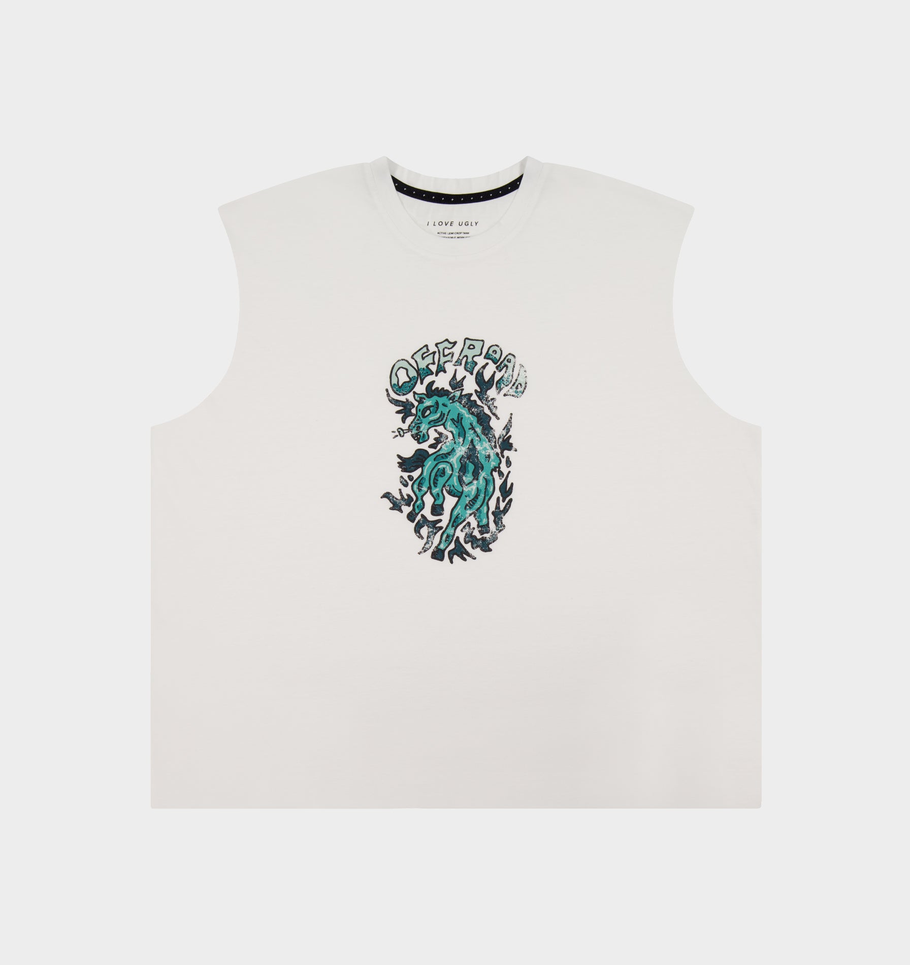 Off Road Cotton Active Crop Tank - Vintage White