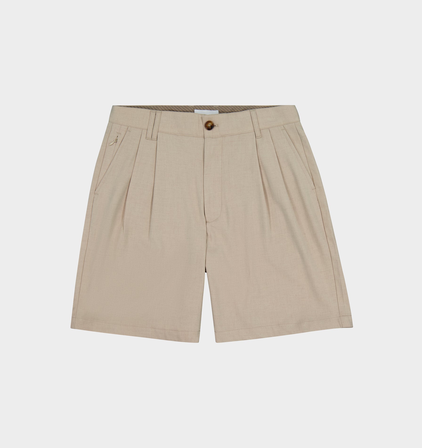 Quincy Pleated Short - Bone