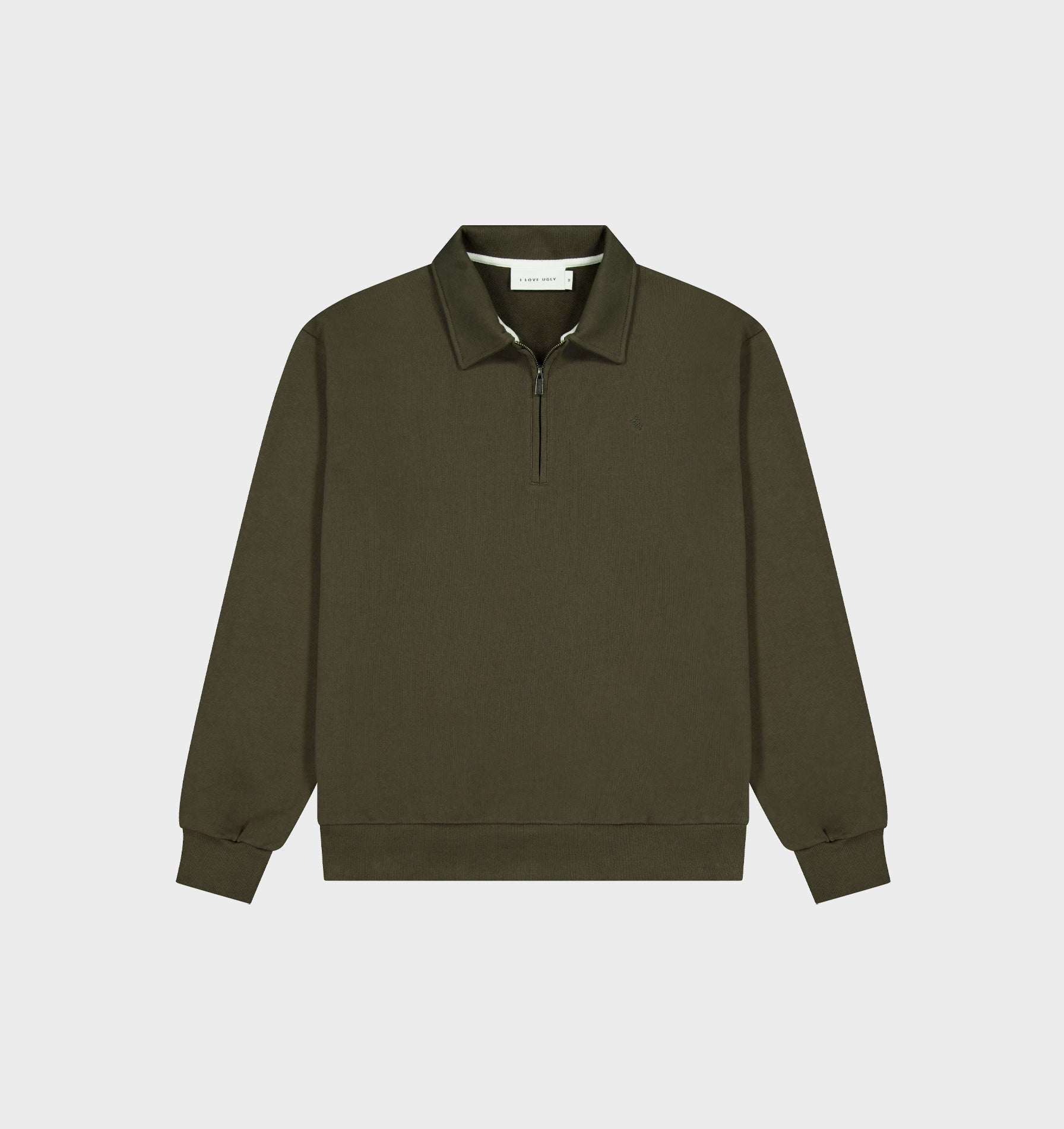 1/2 Zip Pullover - Burnt Olive | I Love Ugly 1/2 Zip Pullover - Burnt Olive | I Love Ugly
