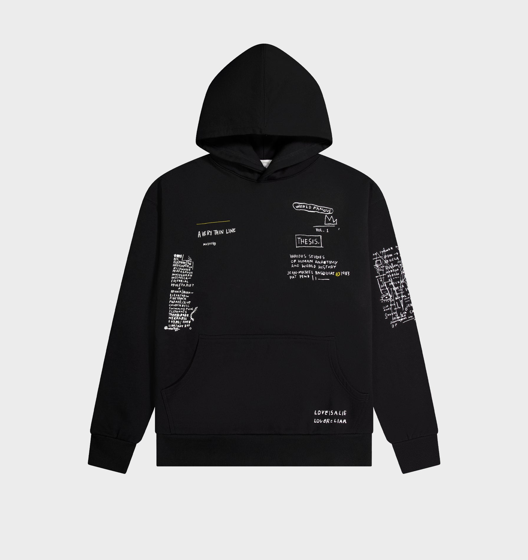 Basquiat Scribble Box Hood 2.0 - Black