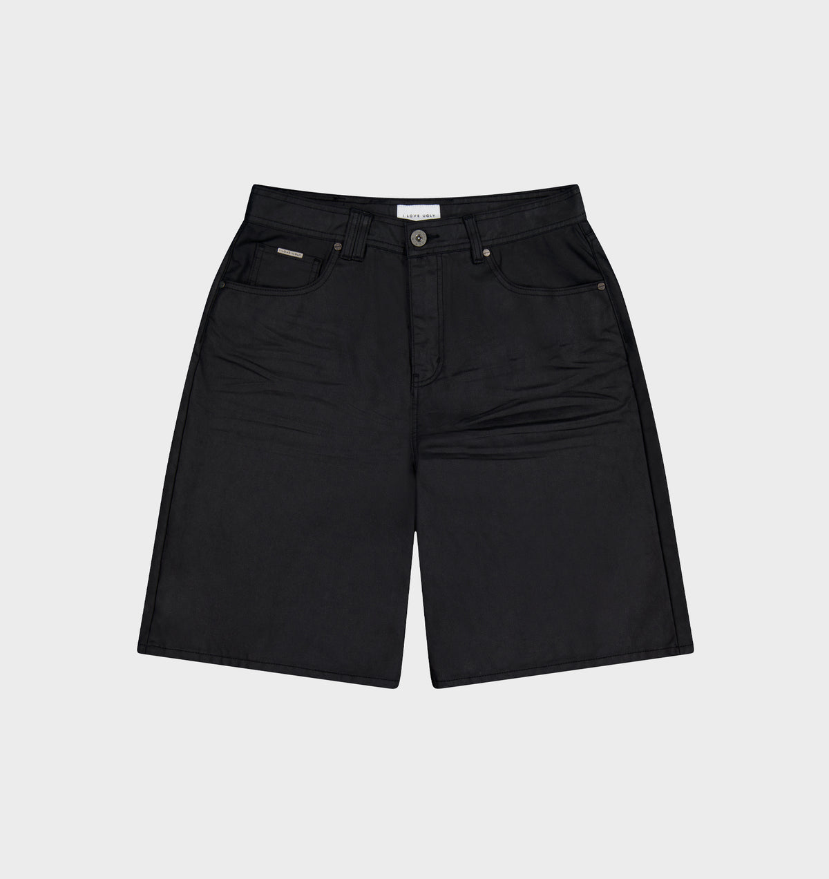 Wyatt Denim Short - Coated Black