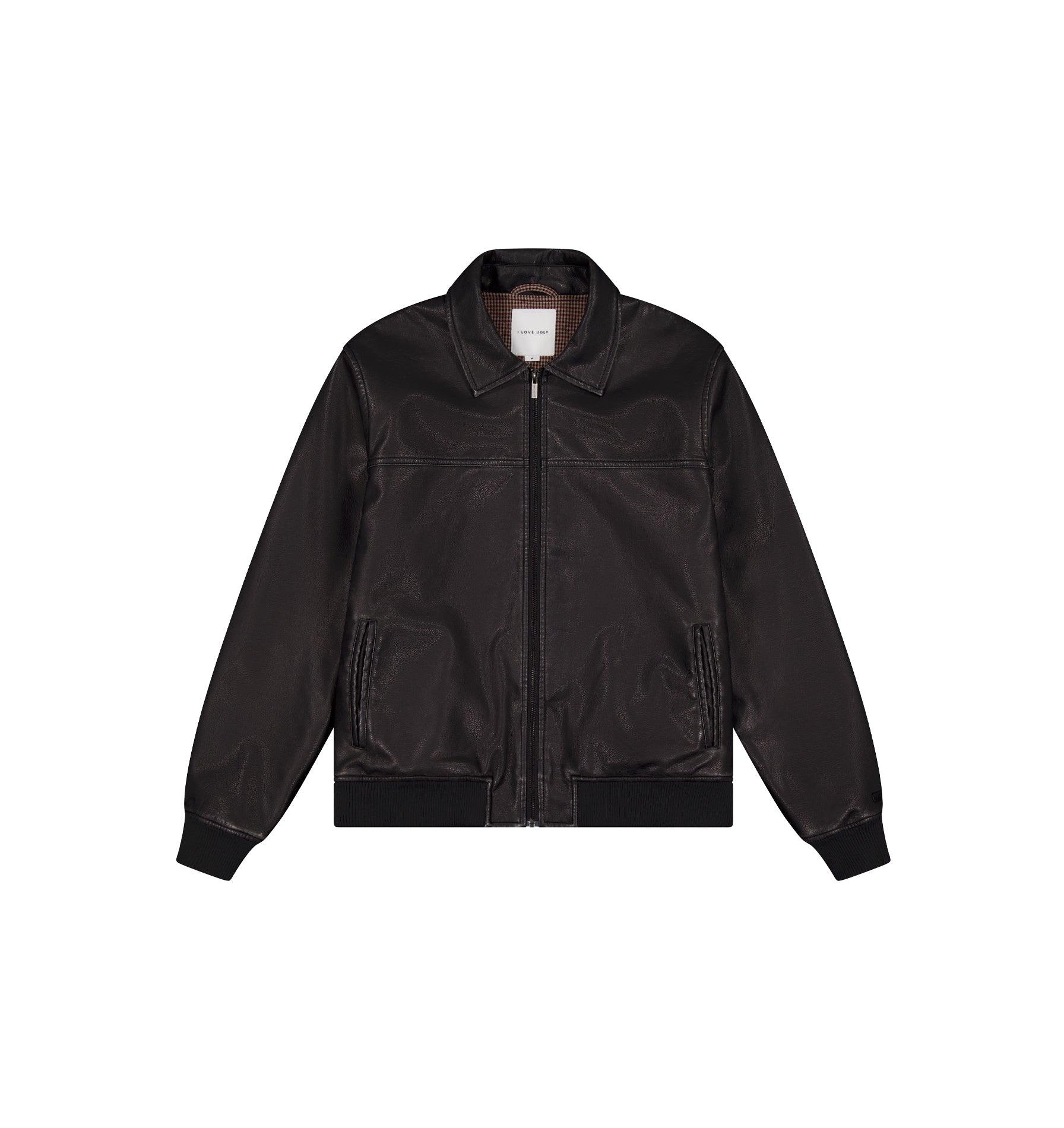 Tanner Faux Leather Jacket - Black