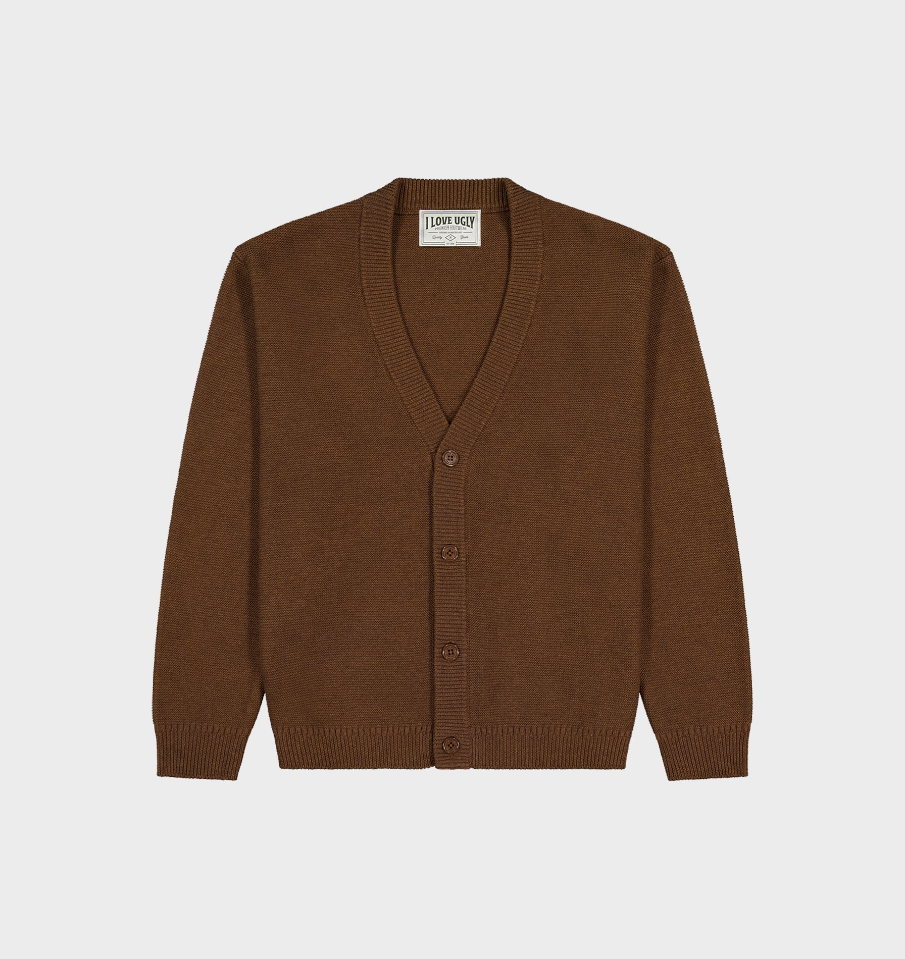 Nelson Cotton Cardigan - Nutmeg