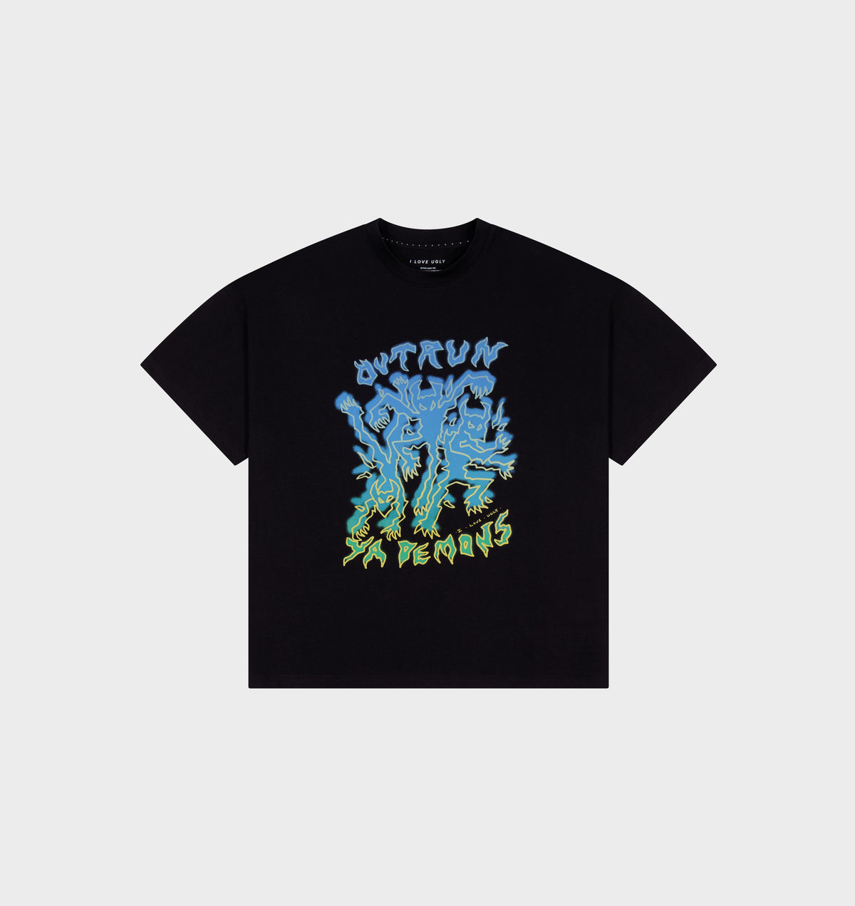 Demon Active Crop Tee - Black