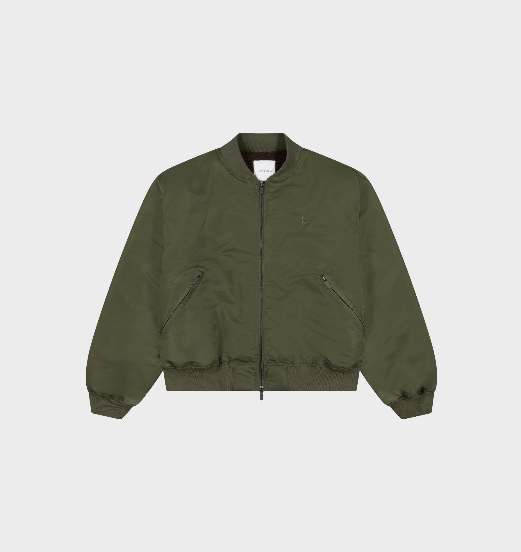 Nylon Bomber Jacket - Army Green