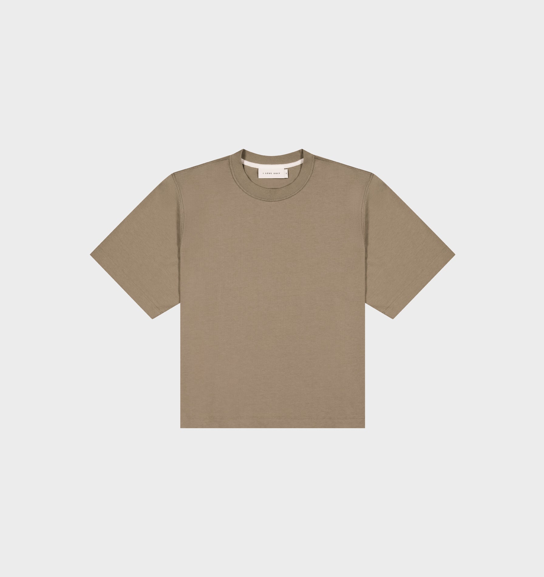 Crop Box Tee - Truffle