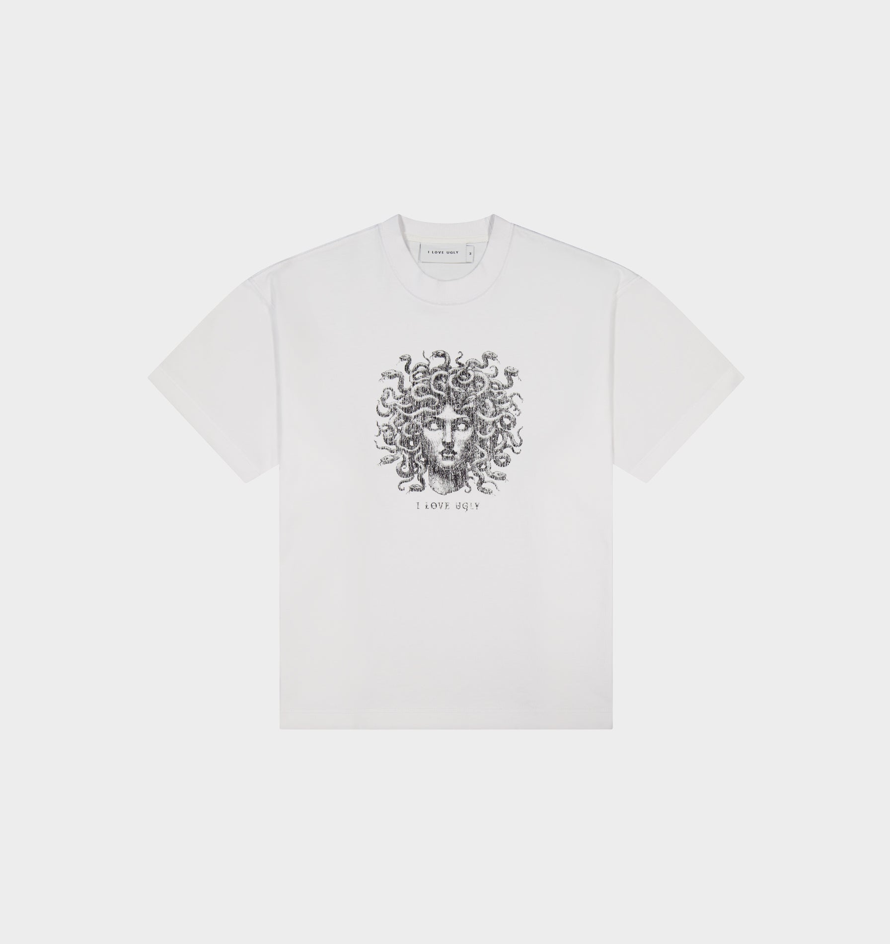Medusa Crop Box Tee - White
