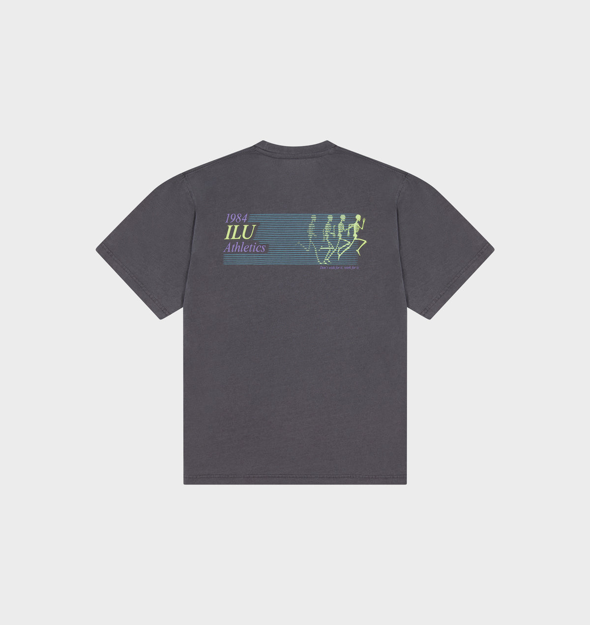 Skeleton Cotton Active Classic Tee -  Washed Black