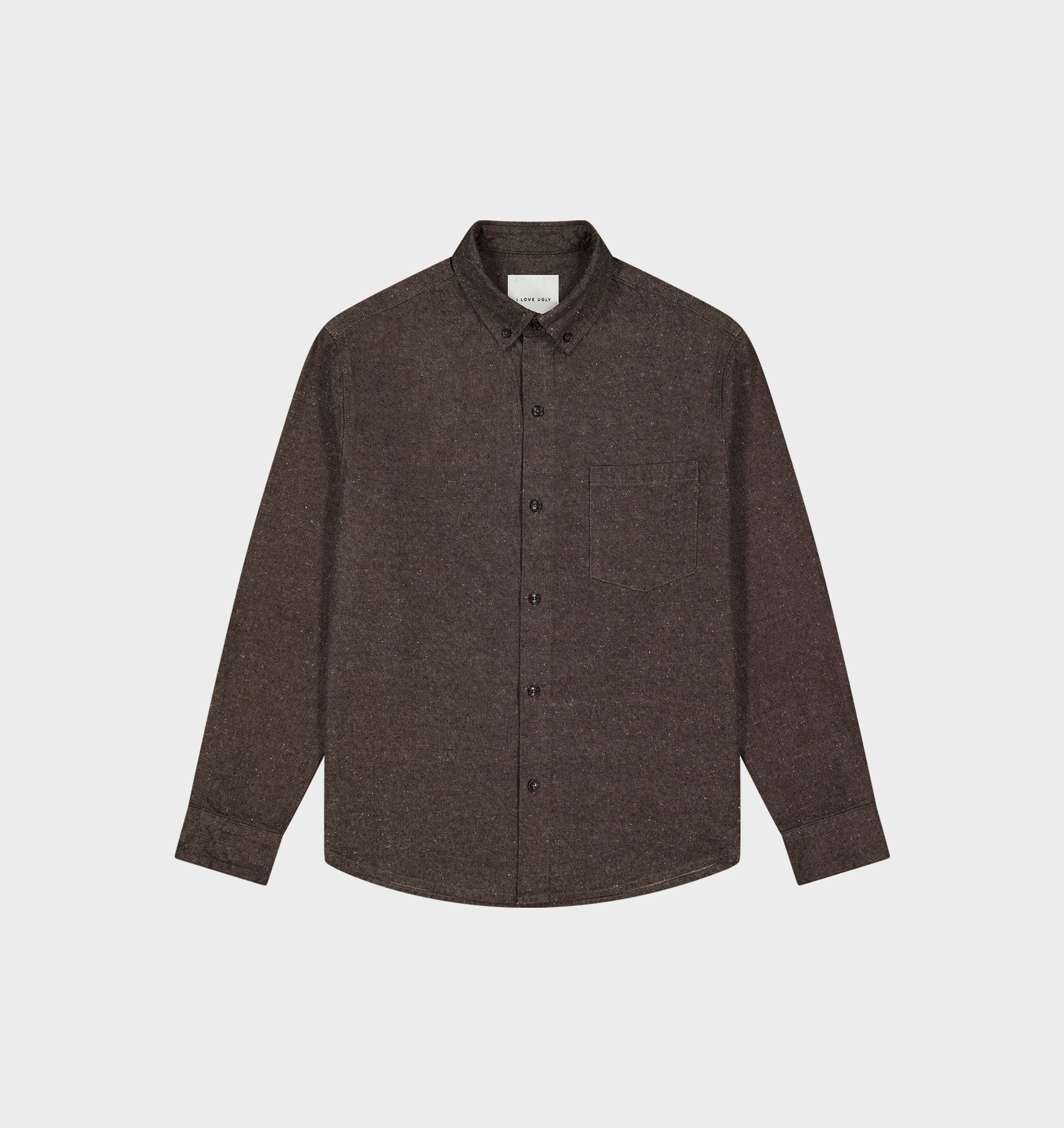 Tweed LS Shirt - Dusky Brown