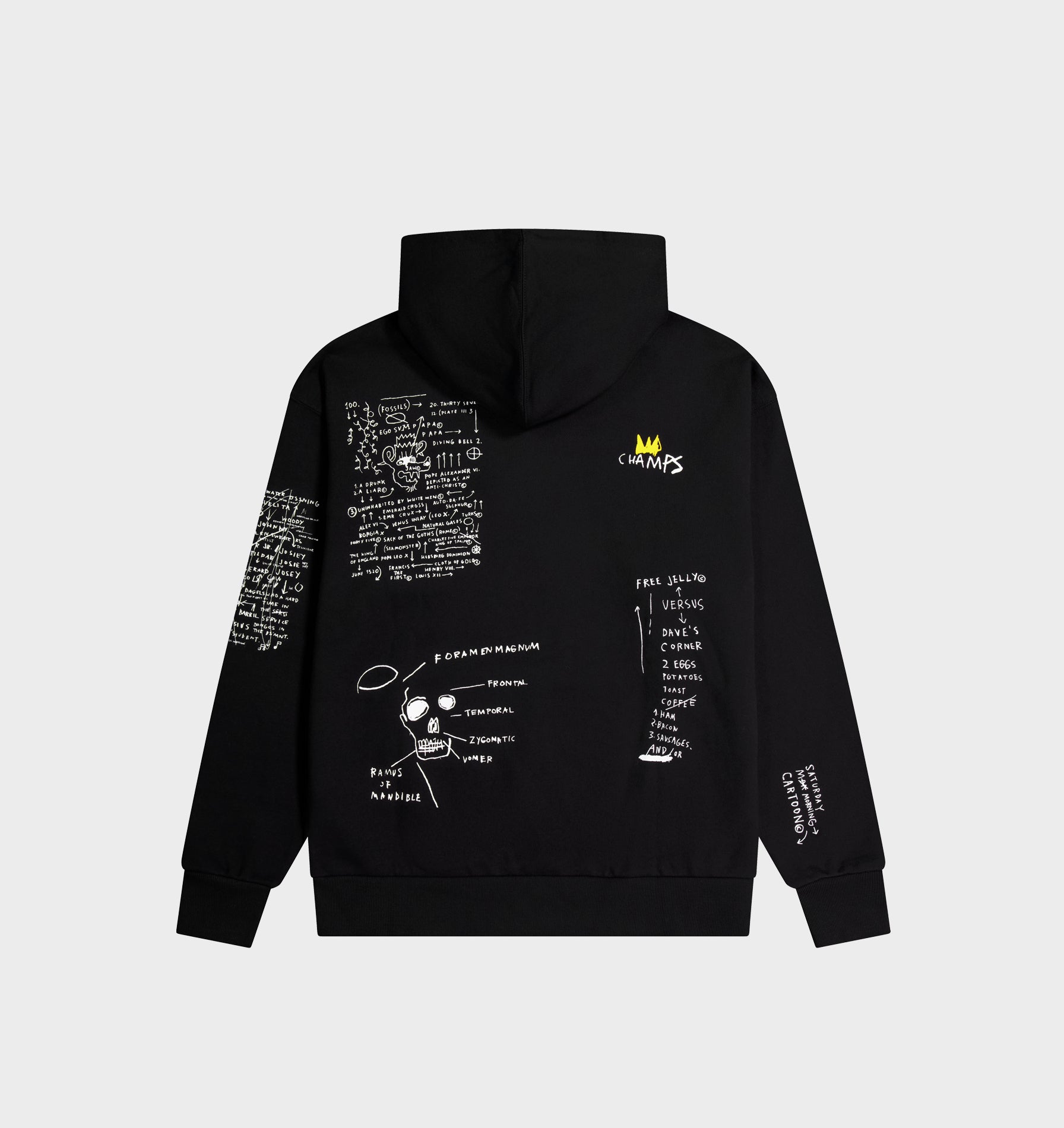 Basquiat Scribble Box Hood 2.0 - Black