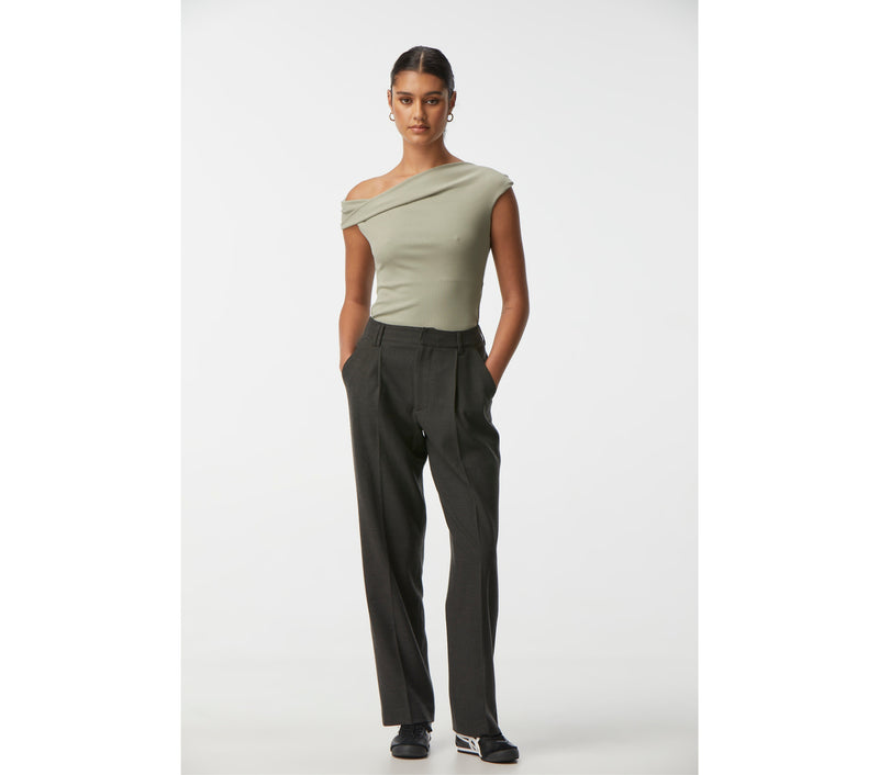 Xander Tailored Pant - Charcoal Dobby