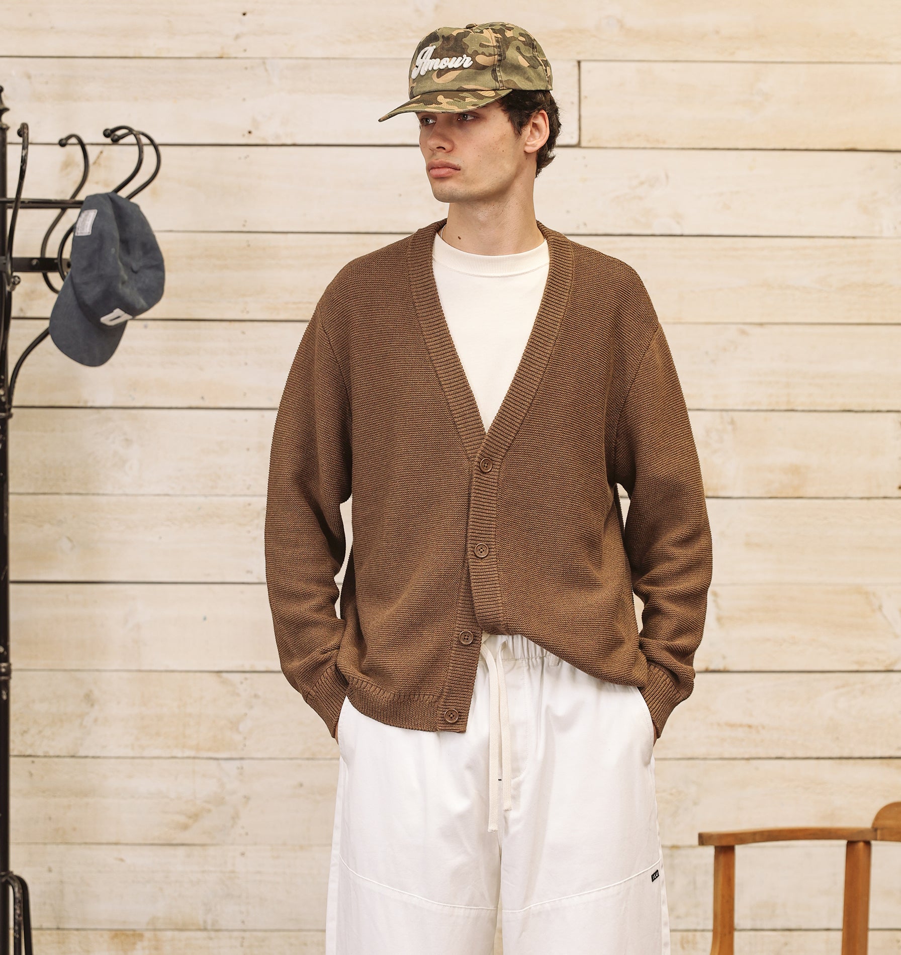 Nelson Cotton Cardigan - Nutmeg