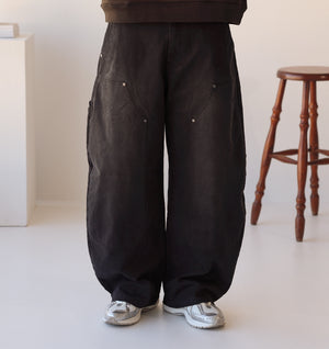 Balloon Double Knee Pant - Vintage Black