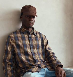 Flannel Shirt - Brown/Blue Check