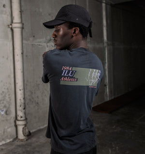 Athletics Cotton Active Crop Tee - Faded Black