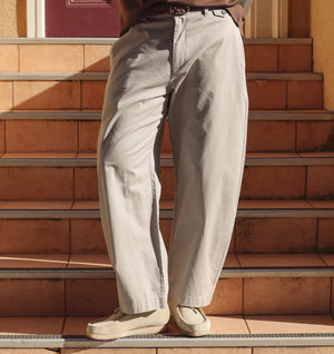 Barrel Leg Pant - Light Grey