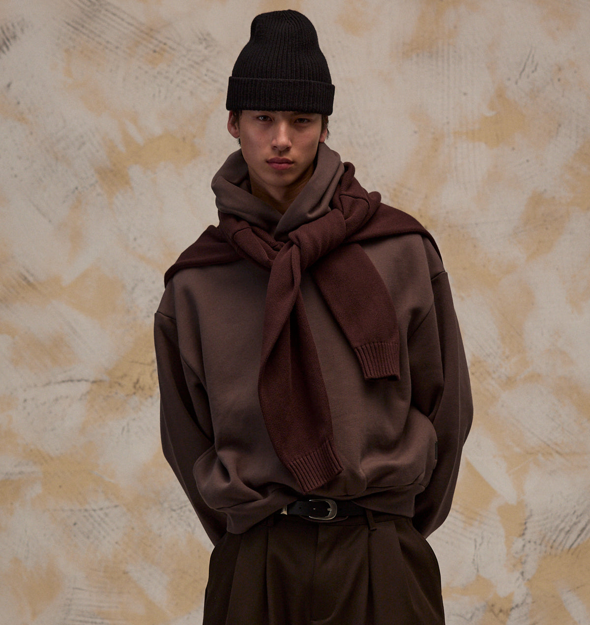 Heavy Crop Box Hood - Dusky Brown