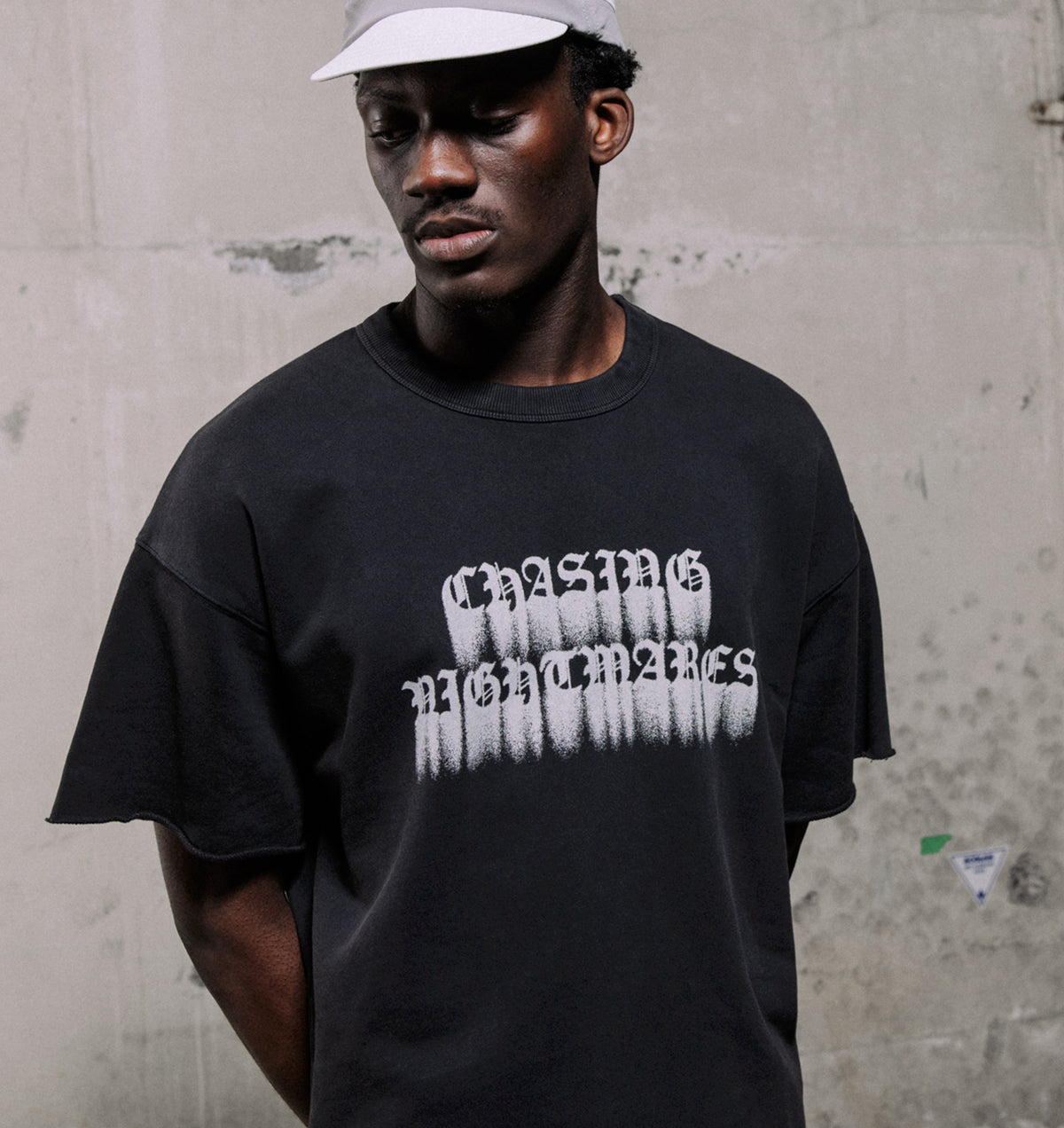 Nightmare Fleece Tee - Faded Black