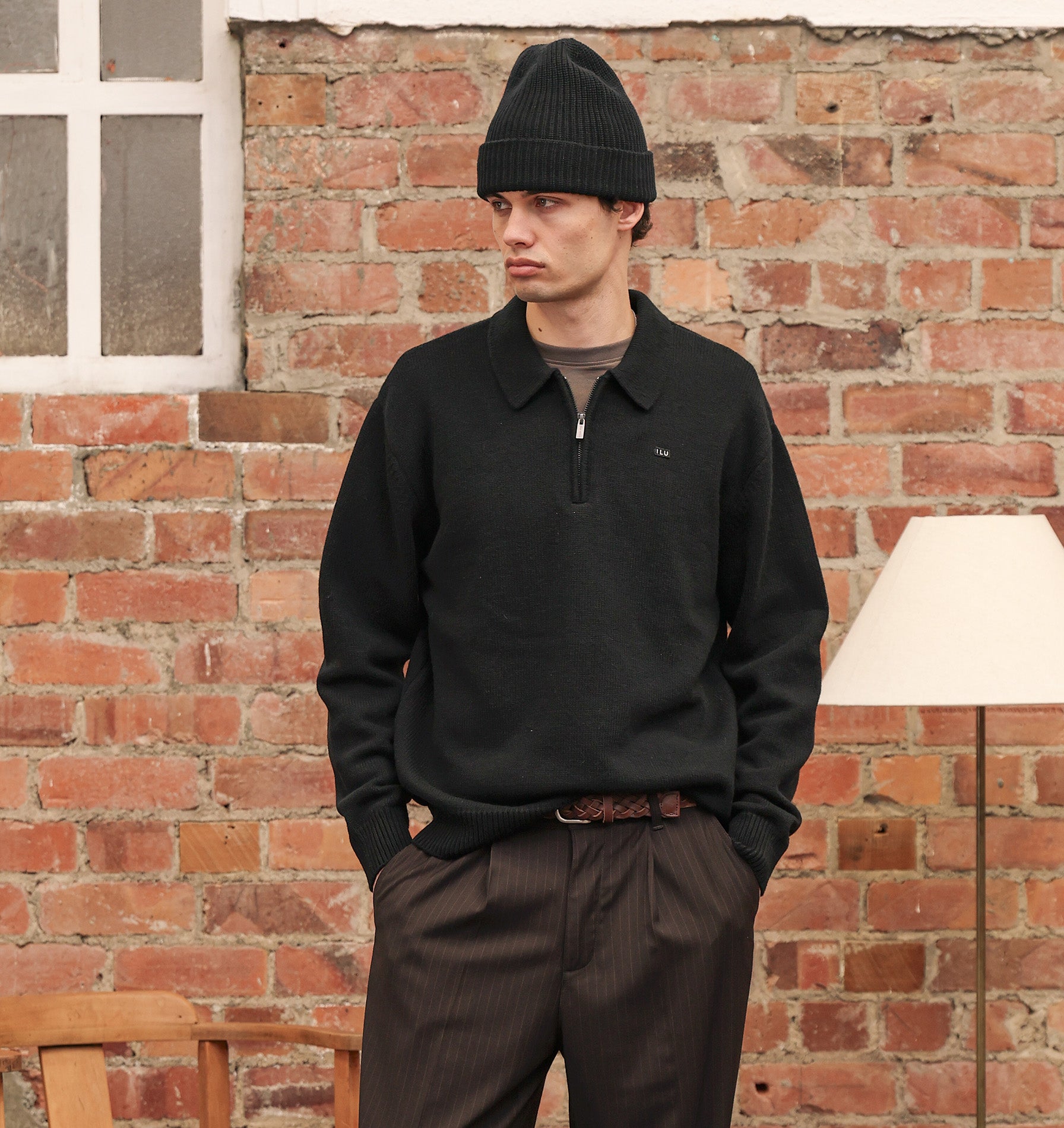 Knit Mario Pullover - Black