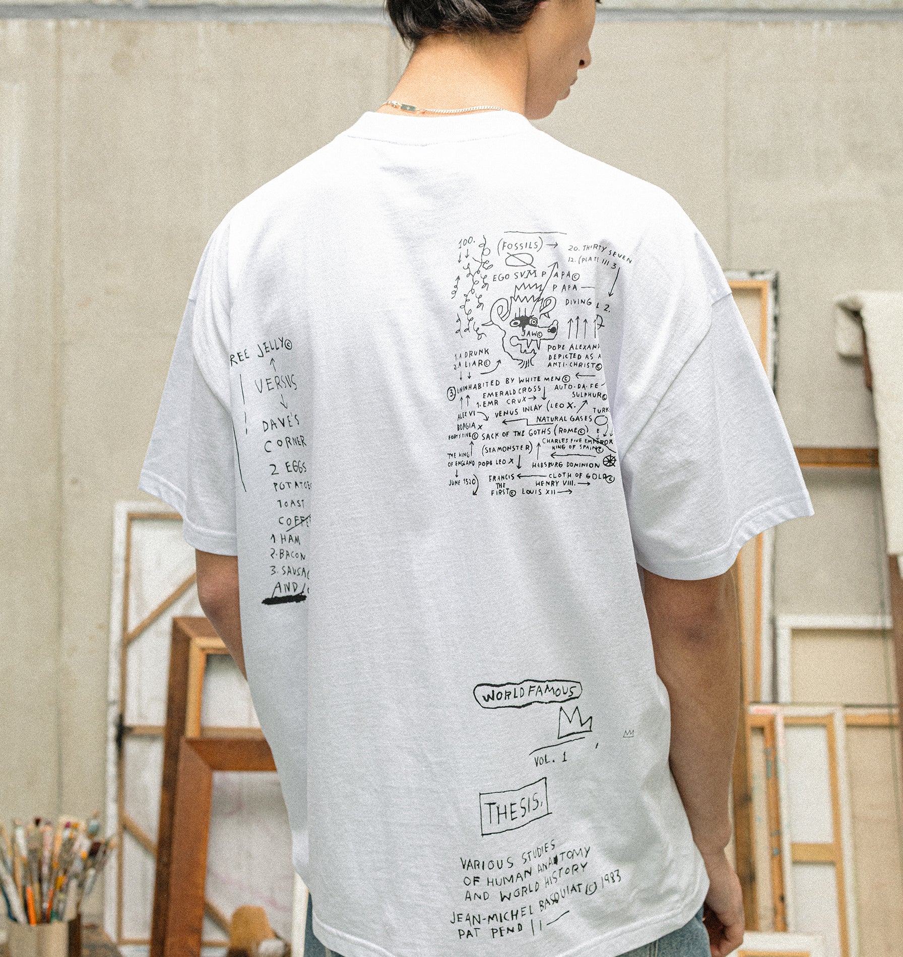 Basquiat Scribble Box Tee 2.0 - White