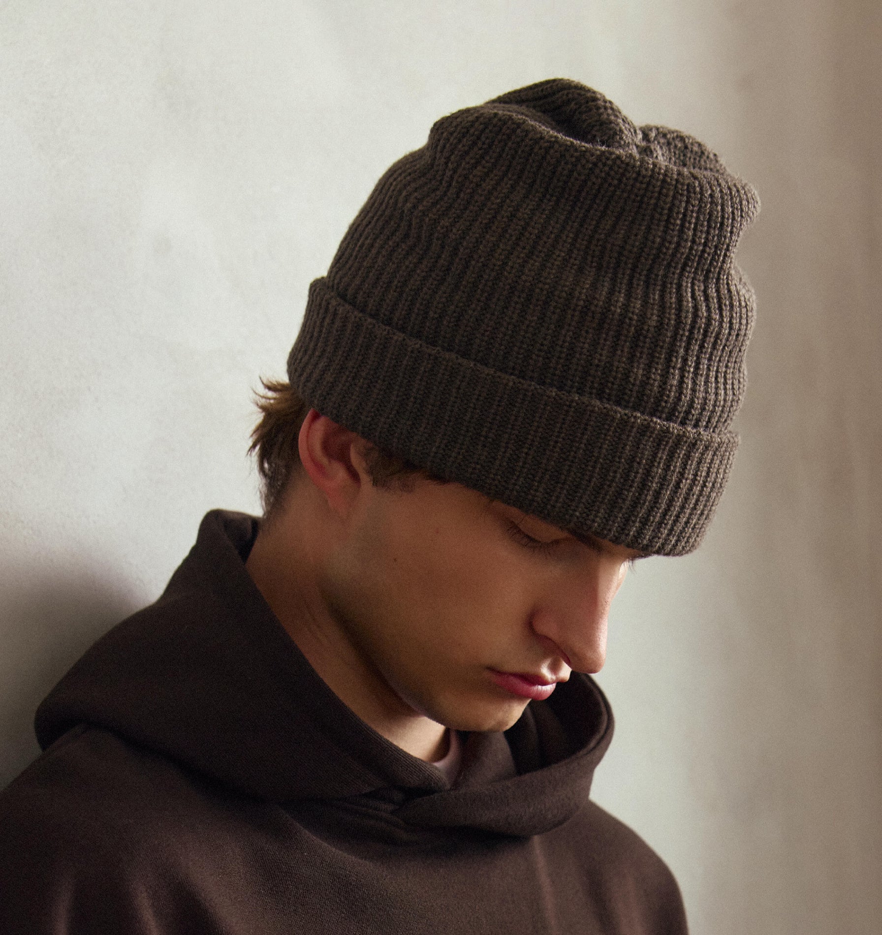 Clifton Wool Beanie - Burnt Olive