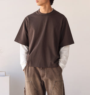 Crop Box Tee - Espresso