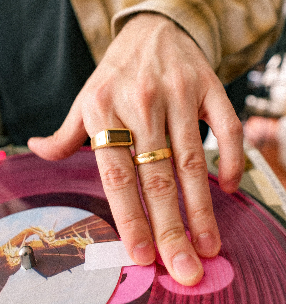 Warped Band Ring - White Brass/18K Hamilton