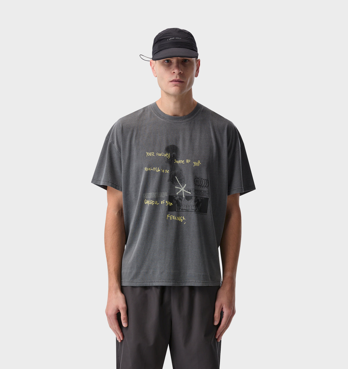 State Of Mind Cotton Crop Tee - Washed Black