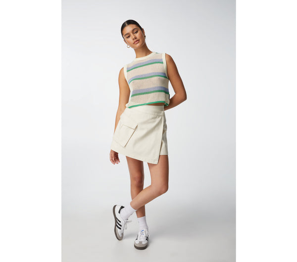 Utility Wrap Skirt - Bone