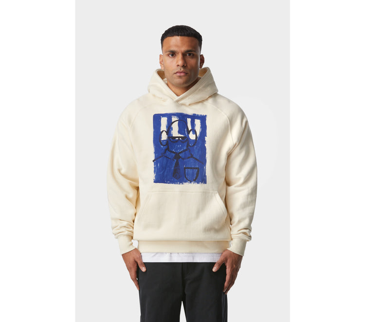 Off white hoodie blue collar sale