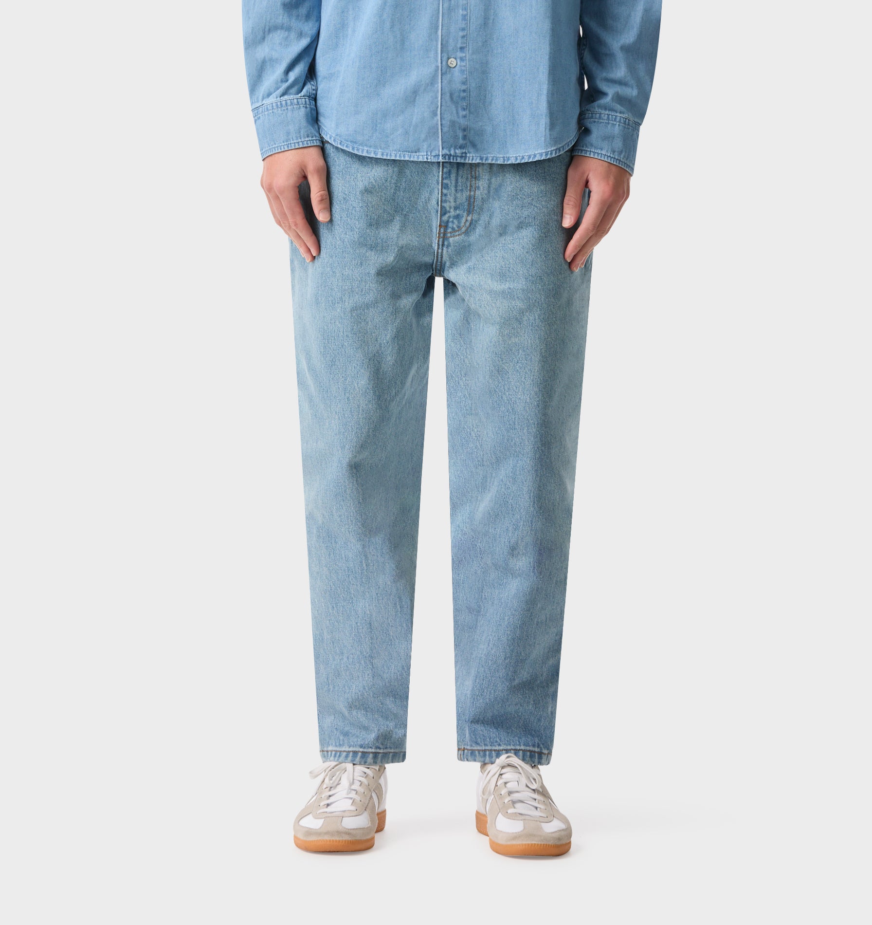 Cropped 90s Denim - Washed Vintage Blue