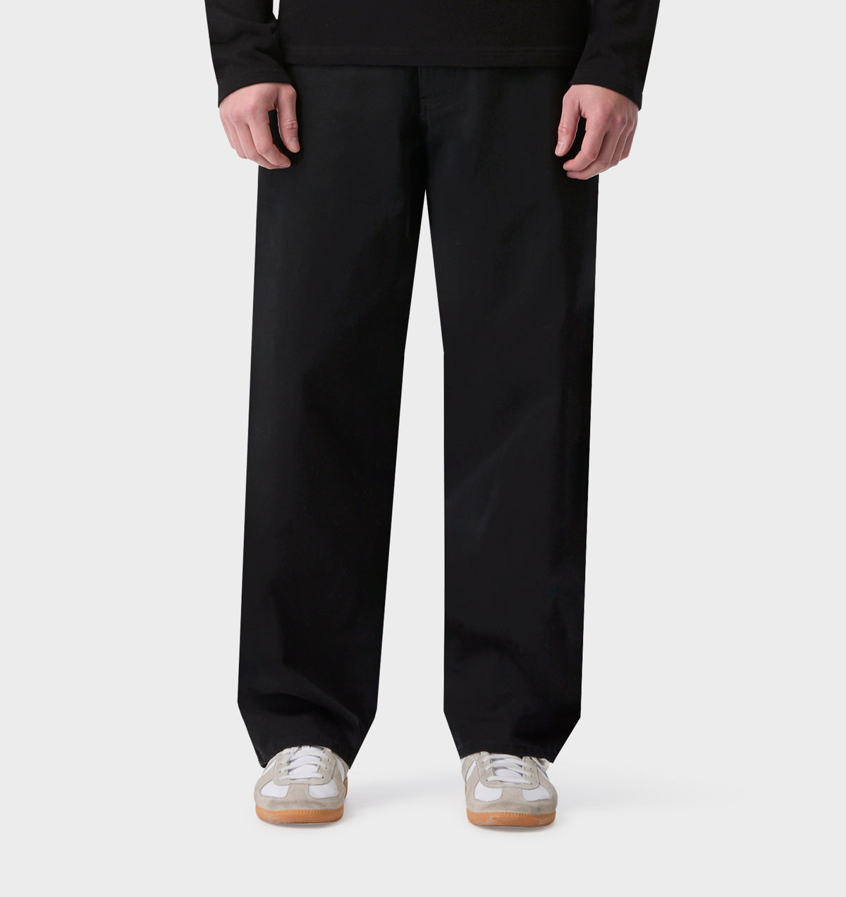 Edgar Wide Canvas Pant - Faded Black