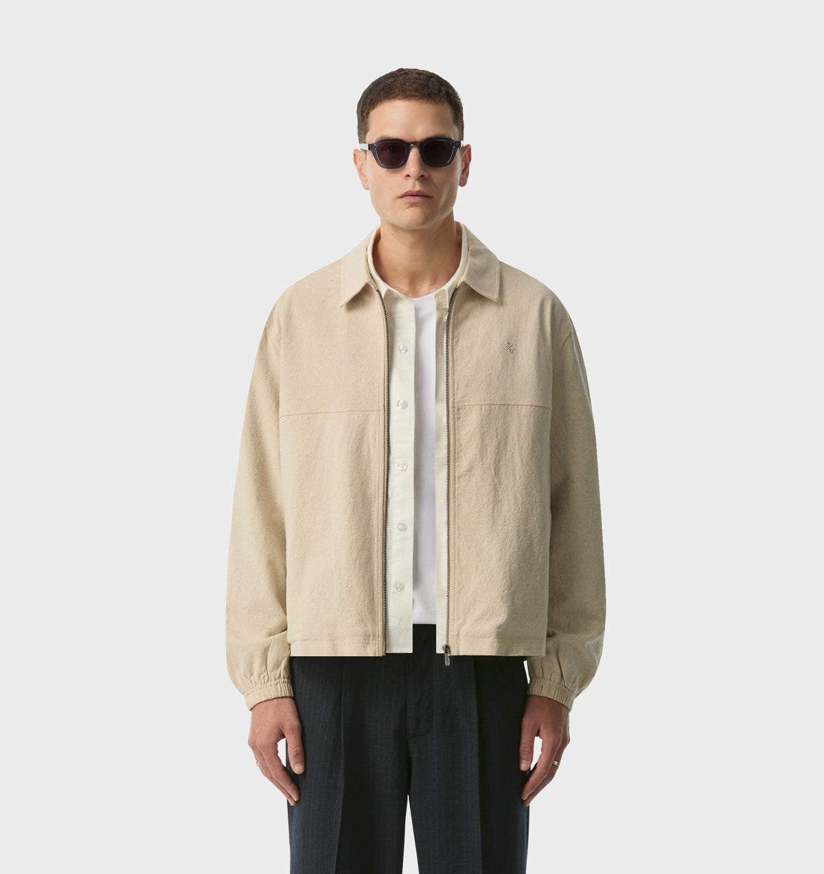 Linen Poker Jacket - Bone