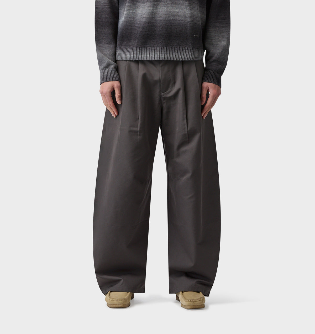 Balloon Pleat Pant - Charcoal Grey