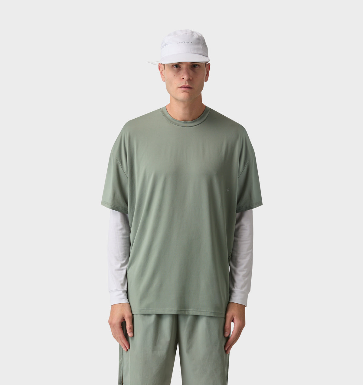 Active Box Tee - Fog Green